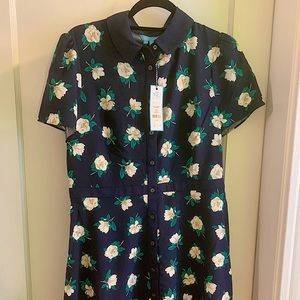 Draper James floral collared button-up dress